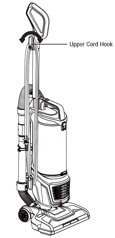 DU2012 Bagless Upright Vacuum Cleaner Operation instruction illustration