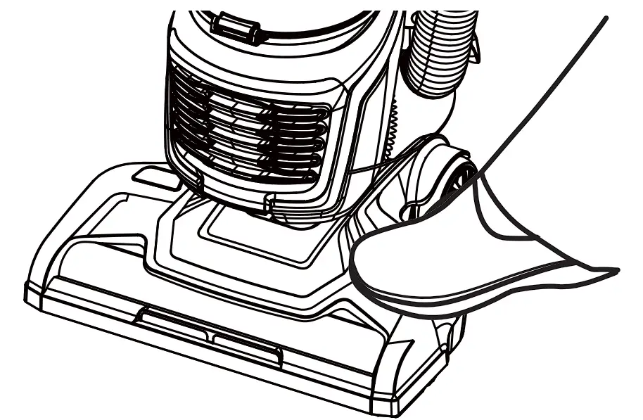 DU2012 Bagless Upright Vacuum Cleaner Operation instruction illustration