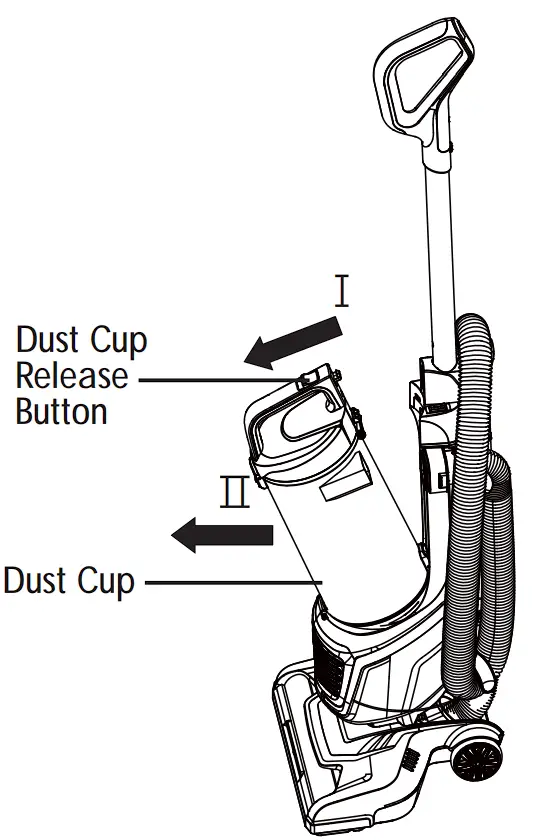 DU2012 Bagless Upright Vacuum Cleaner Vacuum Maintenance And Care Illustration