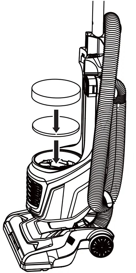 DU2012 Bagless Upright Vacuum Cleaner Vacuum Maintenance And Care Illustration