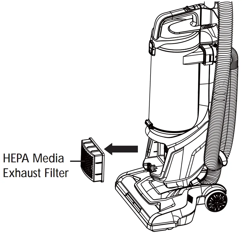 DU2012 Bagless Upright Vacuum Cleaner Vacuum Maintenance And Care Illustration