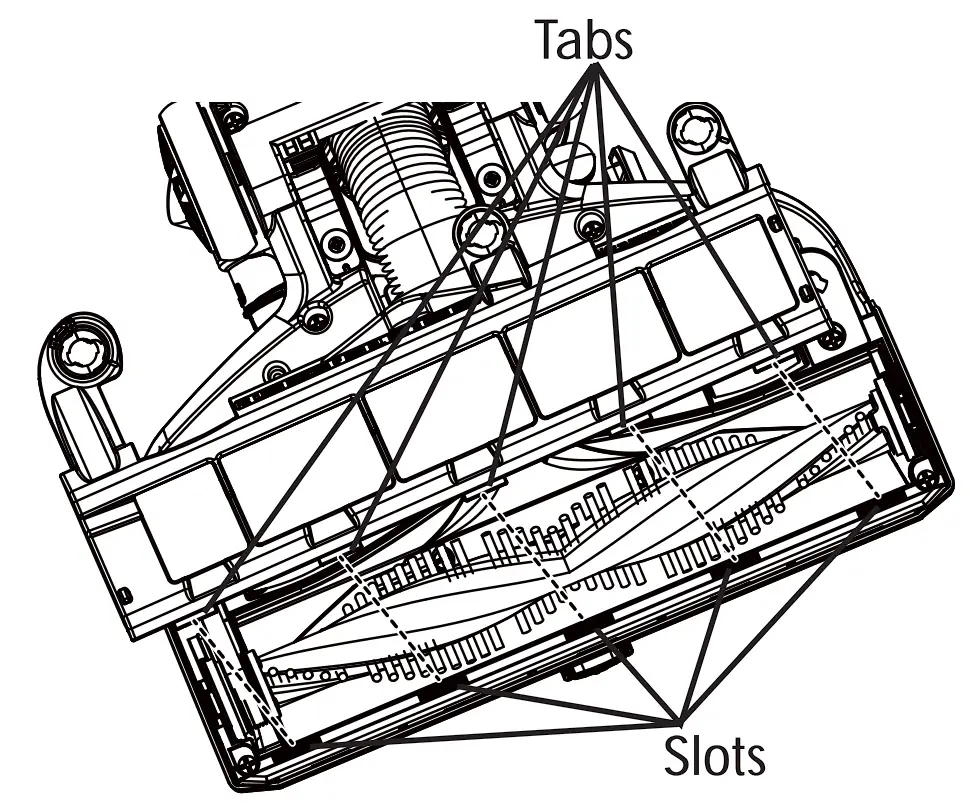 DU2012 Bagless Upright Vacuum Cleaner Vacuum Maintenance And Care Illustration