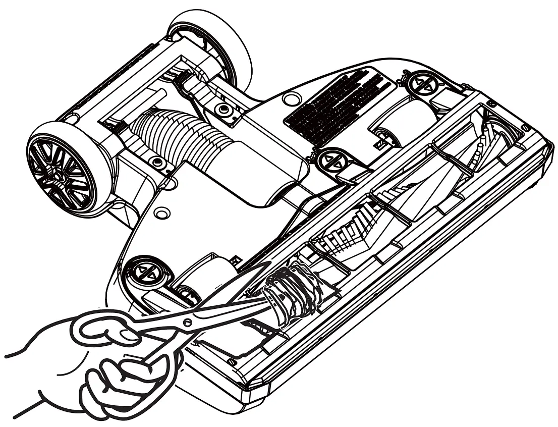 DU2012 Bagless Upright Vacuum Cleaner Vacuum Maintenance And Care Illustration