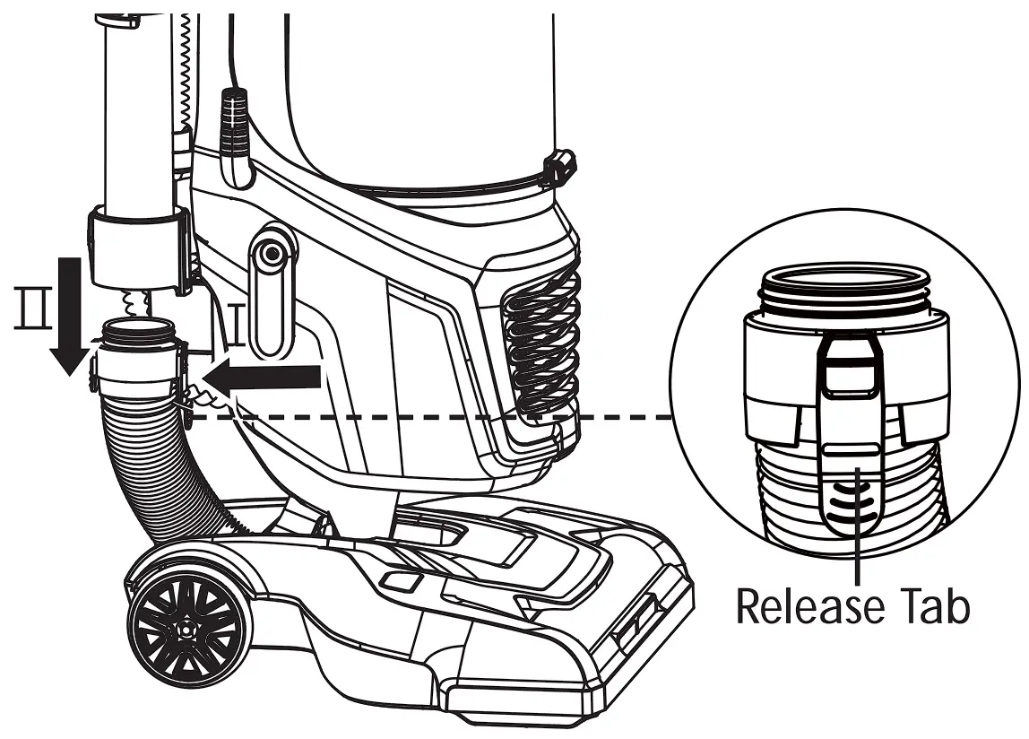 DU2012 Bagless Upright Vacuum Cleaner Vacuum Maintenance And Care Illustration