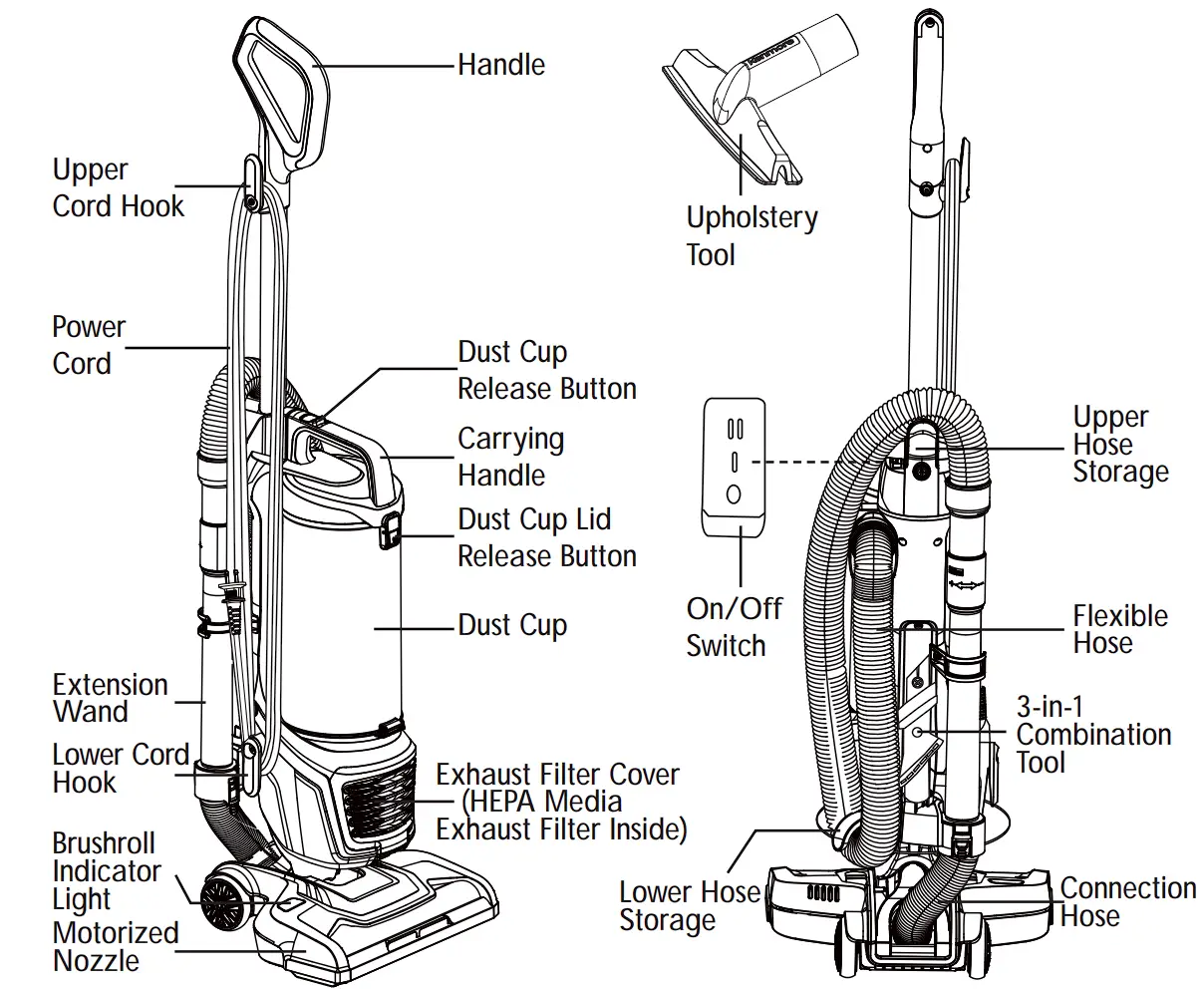DU2012 Bagless Upright Vacuum Cleaner Overview