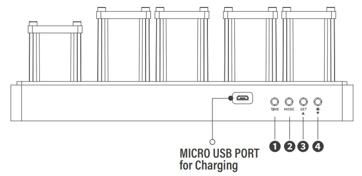 MAINSPRING Neo Nixie Desk Digital Clock - back