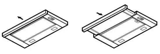 FIG 4 Pushing the filter drawer in