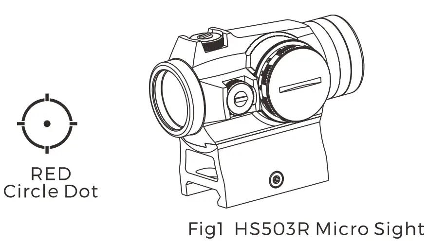 HOLOSUN HS503R Circle Dot Micro Sight - modeal
