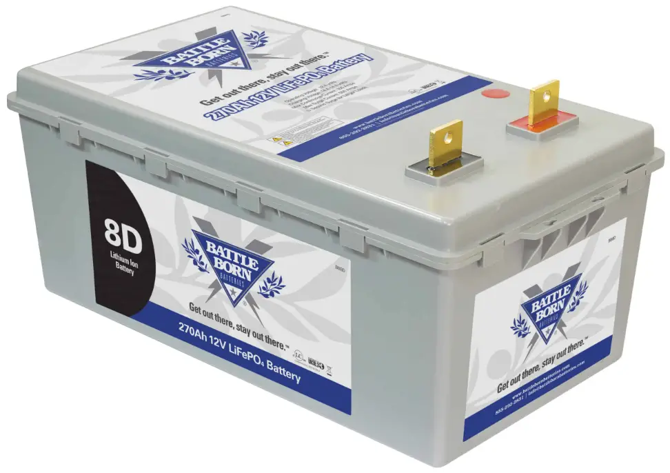 BATTLE BORN BB8D 270Ah 12V LiFePO4 Deep Cycle 8D Battery