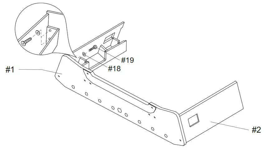 COUGAR C049 004 10 Arch Pro Football Table - ASSEMBLY 1
