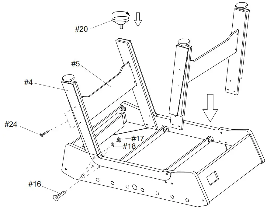COUGAR C049 004 10 Arch Pro Football Table - ASSEMBLY 7