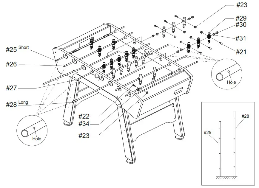COUGAR C049 004 10 Arch Pro Football Table - ASSEMBLY 9