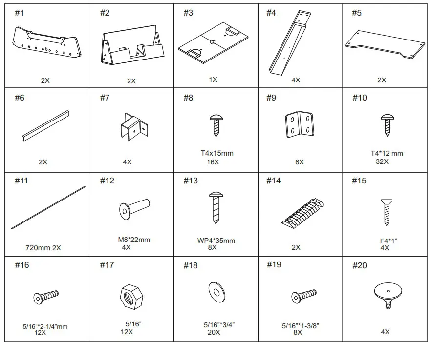 COUGAR C049 004 10 Arch Pro Football Table - PARTS 1