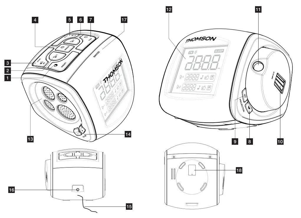 THOMSON CP280 Clock Radio - fig 1