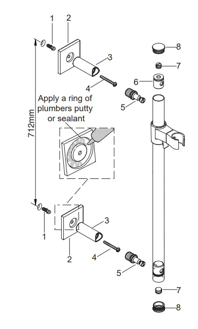 KOHLER 8524T Slide Bar FIG (2)