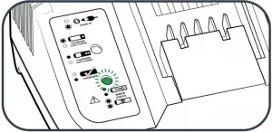 1. Connect the charger to the power