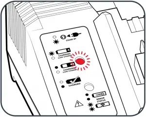 3. The red LED will illuminate