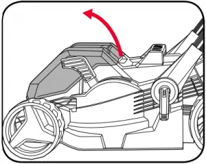 Inserting the Batteries into the Mower-A