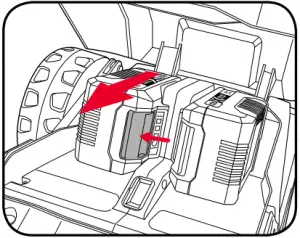 Removing the Batteries from the Mower