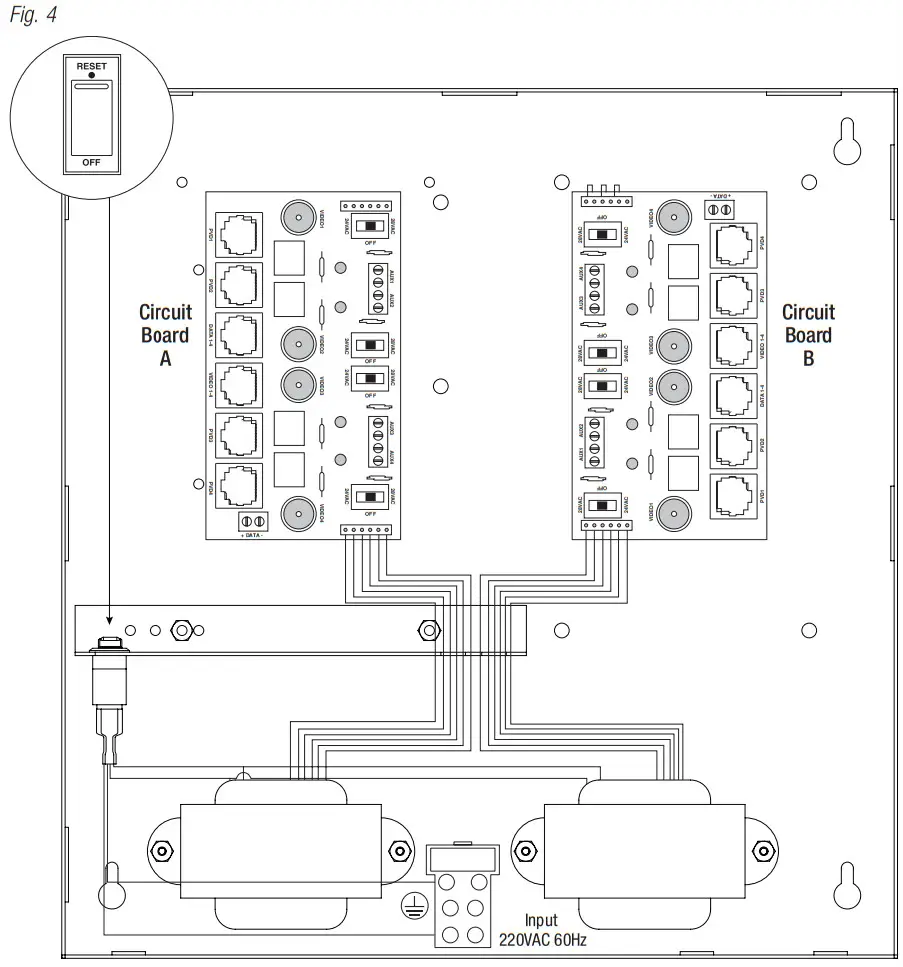 Altronix HubSat8DiV Series UTP Passive Transceiver Hub - Figure 4