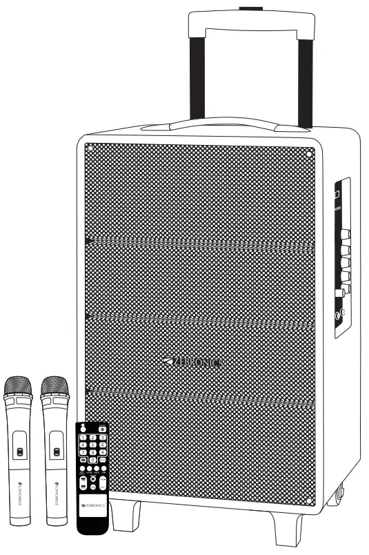 ZEBRONICS ZEB MONSTER PRO 2X12L2 Trolly DJ Speaker