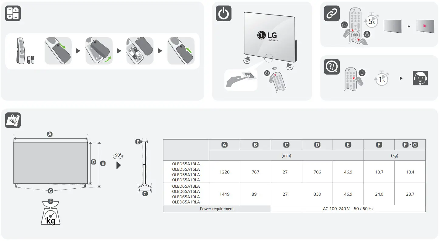 LG OLED55A1-OLED65A1 4K Smart - Tools