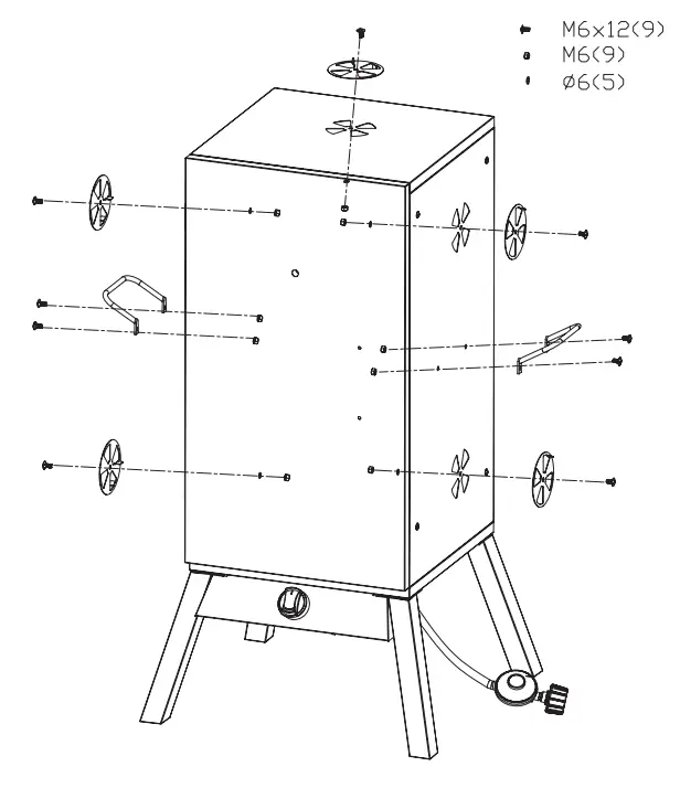 Gasmate JBQ2056G Gas Smoker - Connection Device5