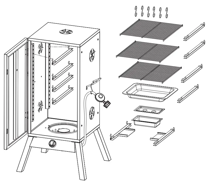 Gasmate JBQ2056G Gas Smoker - Connection Device6