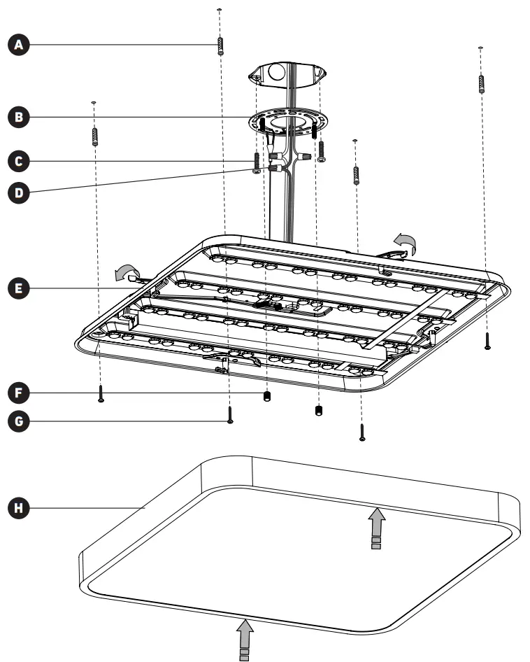 artika 18FM ESR MG Europa 18 LED Flush Mount Light - fig