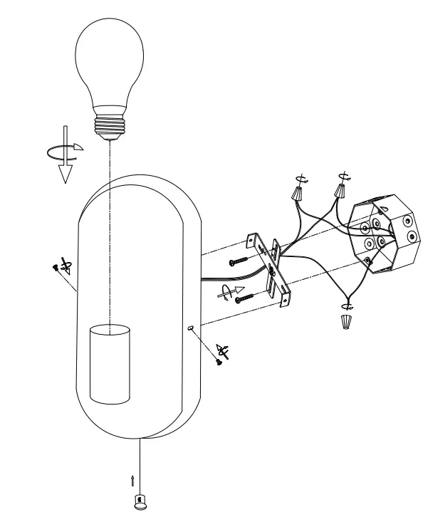 globe 91002303 Kiel 1-Light Matte Pink Plug-In or Hardwire Wall Sconce Hardwire Installation