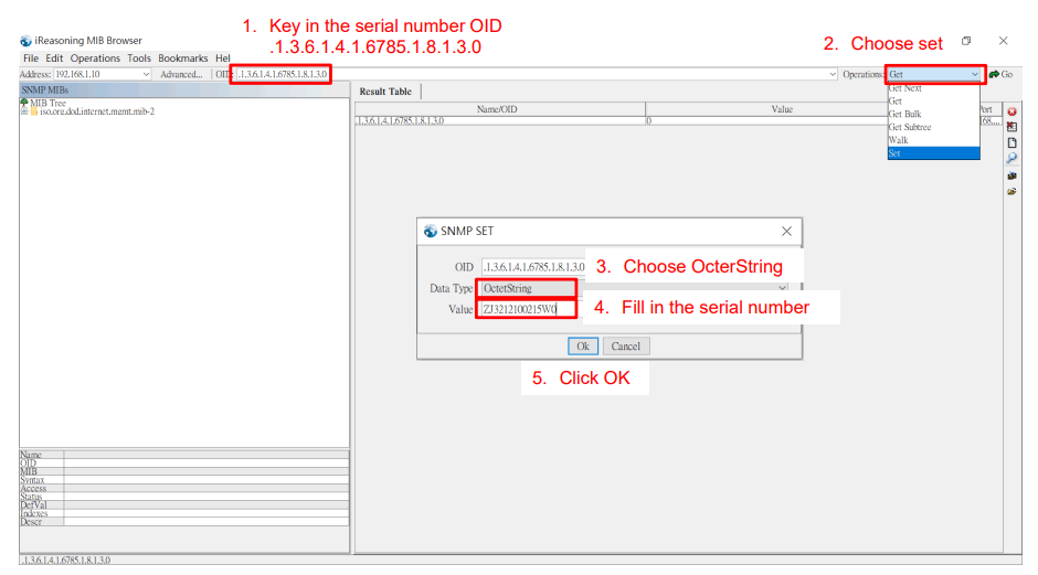 DELTA DS20 DC Wallbox - Write your serial