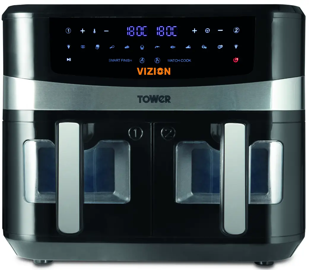 ToWeR T17100 2400W Dual Basket Air Fryer-