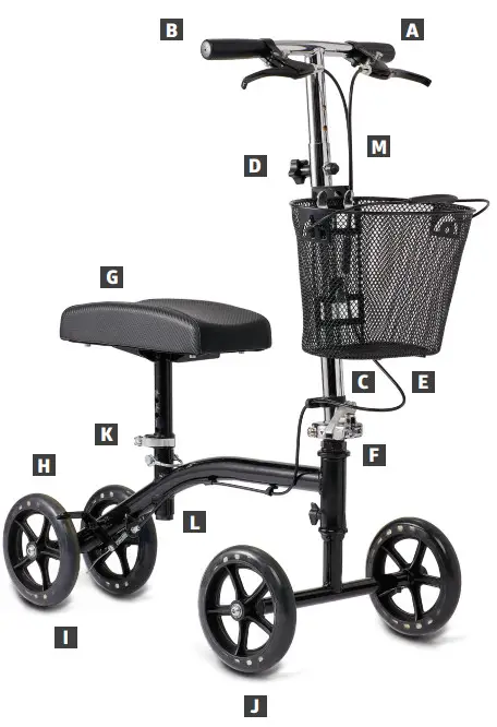 MEDLINE MDS86000G4 Four Wheeled - What’s Included
