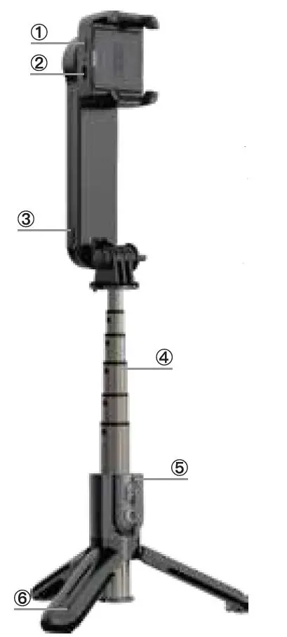 VALORE-AC162-Wireless-Selfie-Tripod-with-Stabiliser-FIG-1