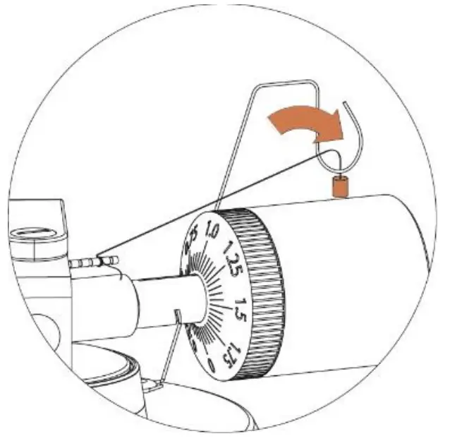 Locate the anti-skating weight