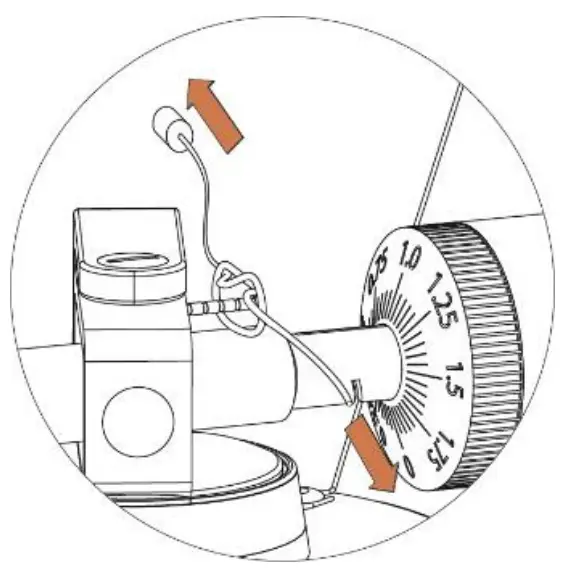 Locate the anti-skating weight