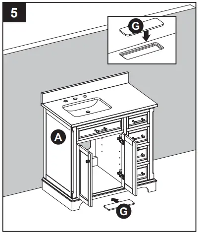 allen roth 36-in Vanity with Top - INSTALLATION INSTRUCTIONS 5