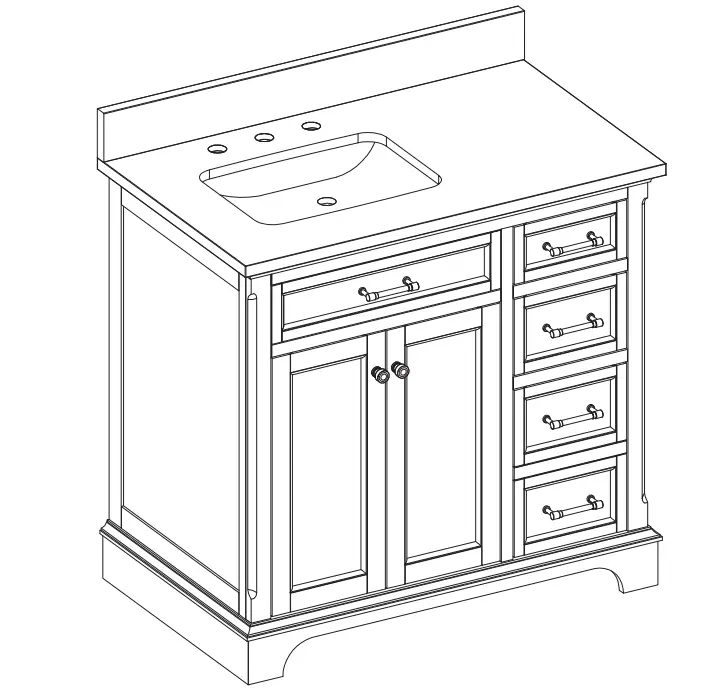 allen roth 36-in Vanity with Top