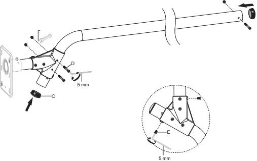HAGOR 3215 CPS Pole 1750mm for Multiscreen-FIG4