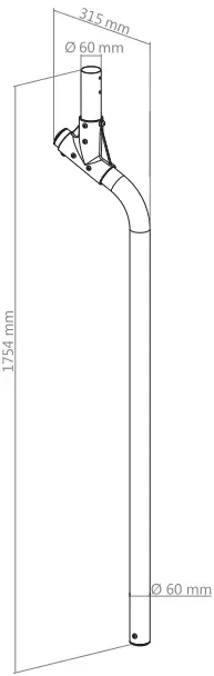 HAGOR 3215 CPS Pole 1750mm for Multiscreen-FIG5