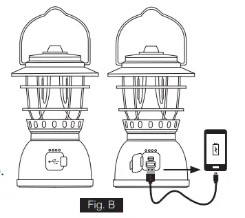 Camelion-OF195-Rechargeable-Retro-LED-Lantern-FIG-2