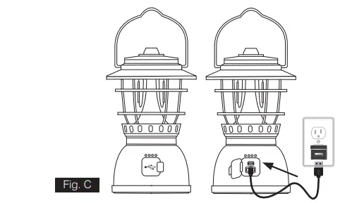 Camelion-OF195-Rechargeable-Retro-LED-Lantern-FIG-3