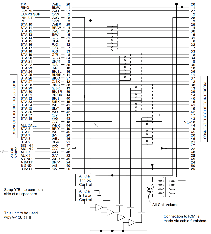 VALCOM V 1134 All Call One Way Page Unit - fig
