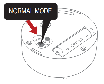 CAVIUS 5103 Flood Alarm - test button 1