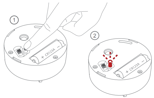 CAVIUS 5103 Flood Alarm - test button