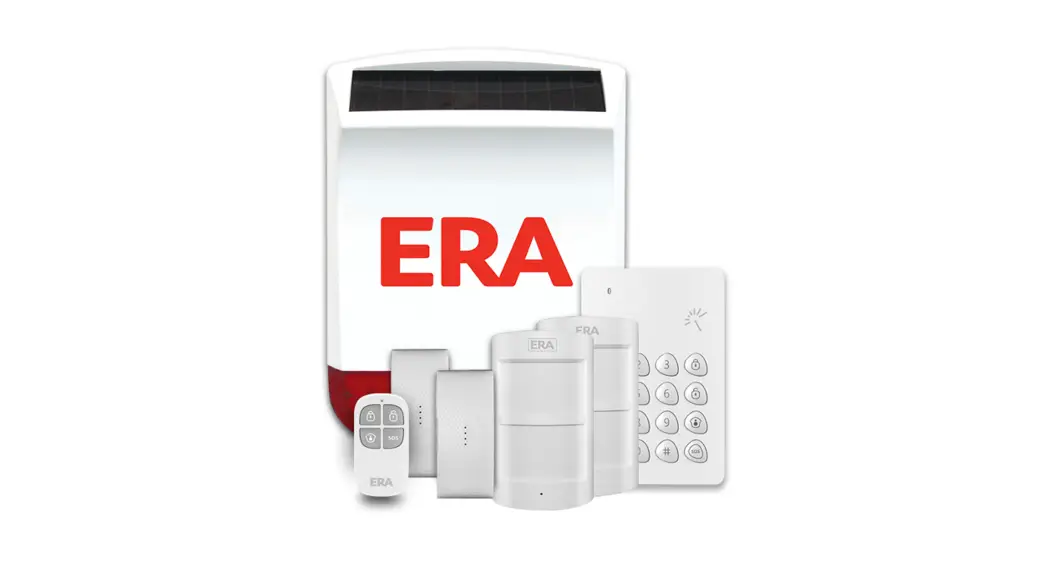 Era Sl2kita Wireless Solar Siren Alarm Kit Red Lens Instruction Manual