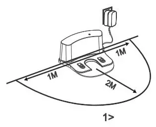 ZACO A4S Robotic Vacuum Cleaner User Manual - Place charging dock on the floor and plug in adapter