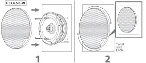 HERTZ HMX 8 Marine Coax Speaker - Twist and lock