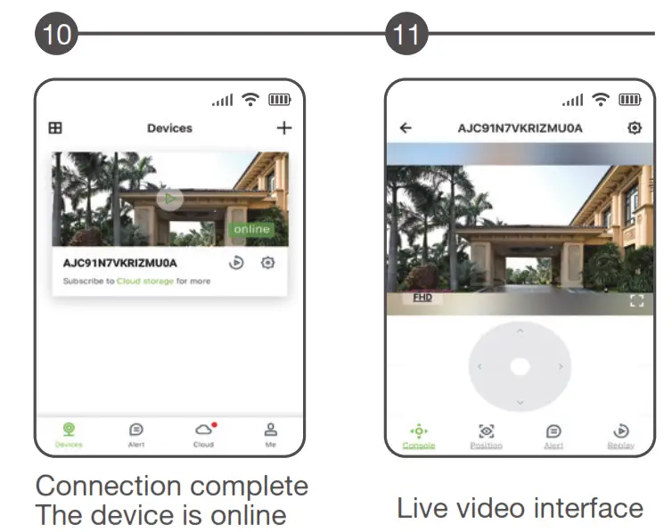 AJCLOUD HU T8 2WD Outdoor IP Camera - Live video interface