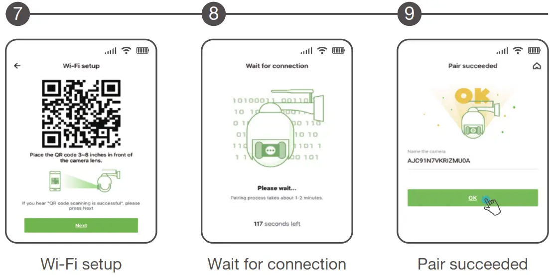 AJCLOUD HU T8 2WD Outdoor IP Camera - Wi-Fi setup